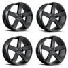 Set 4 DUB S216 Baller 20x9.5 6x5.5 Gloss Black 20" 30mm For Chevy GMC Jeep Rims
