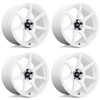 Set 4 18" Motegi MR154 Battle 18x9.5 5x4.5 30mm Wheels White Rims