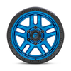 Set 4 17" Fuel D790 Ammo 17x9 5x5 -12mm Blue Black Lip Wheels Offroad Truck Rims