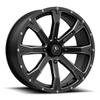 Set 4 MSA Offroad M42 Bounty 15x7 4x137 Black Milled Wheels 15" 10mm Rims