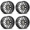 Set 4 TSW Mosport 22x9 5x4.5 Matte Black W  Machine Face & Tint Wheels 22" 20mm