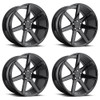 Set 4 Niche M168 Verona 20x10 5x112 Gloss Black Wheels 20" 40mm Rims