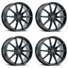 Set 4 20" Petrol P4B 20x8.5 5x112 40mm Gloss Black Wheels Sedan Coupe Car Rims