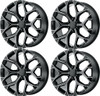 Set 4 Performance Replicas PR176 26x10 6x5.5 Gloss Black Milled Wheels 26" 24mm