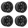 Set 4 Fuel  D786 Unit 17x9 6x5.5 Matte Black Matte Black Ring Wheels 17" 1mm