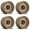 Set 4 KMC KM722 Technic 20x9 6x135 Matte Bronze Wheels 20" 0mm Rims