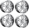 Set 4 US Mag U127 Cten 20x10 5x5 Chrome Plated Wheels 20" 1mm For Chevy GMC Rims