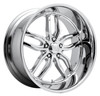 Set 4 US Mag U127 Cten 20x10 5x5 Chrome Plated Wheels 20" 1mm For Chevy GMC Rims