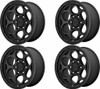 Set 4 KMC KM541 Dirty Harry 17x8.5 8x180 Textured Black Wheels 17" 0mm Rims