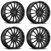 Set 4 Petrol P3A 18x8 5x4.25 Matte Black Wheels 18" 40mm Rims