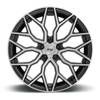 Set 4 19" Niche M262 Mazzanti 19x8.5 5x4.5 35mm Black Brushed Face Wheels Rims