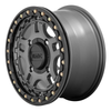 Set 4 KMC Powersports Ks240 Recon Beadlock 14x7 4x137 Gun Metal Black Wheels 14"