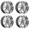 Set 4 US Mag U129 Cten 20x10 5x5 Matte Gunmetal Milled Wheels 20" 1mm Rims