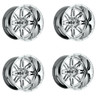 Set 4 17" Fuel D530 Hostage 17x9 6x135 6x5.5 1mm Chrome Plated Wheels Truck Rims