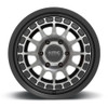 Set 4 16" KMC KM719 Canyon 16x8 6x5.5 Satin Black With Gray Tint Wheels 0mm Rims