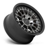 Set 4 16" KMC KM719 Canyon 16x8 6x5.5 Satin Black With Gray Tint Wheels 0mm Rims