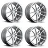 Set 4 Rotiform R120 Spf 18x8.5 5x4.5 Gloss Silver Machined Wheels 18" 45mm