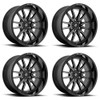 Set 4 20" Fuel D761 Clash 20x9 6x5.5 Gloss Black Milled Wheels 1mm Truck Rims