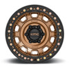 Set 4 17" KMC KM236 Tank Beadlock 17x9 5x5 Matte Bronze Wheels -15mm Rims