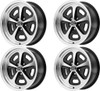 Set 4 American Racing Vintage VN501 500 Mono Cast 15x8 5x4.5 0mm Black Machine