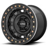Set 4 KMC KM236 Tank Beadlock 17x9 8x170 Satin Black Wheels 17" -38mm Rims