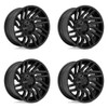 Set 4 20" Fuel D775 Typhoon 20x9 8x180 Matte Black Wheels 1mm Truck Rims