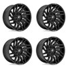 Set 4 Fuel D776 Typhoon 20x9 8x180 Gloss Black Wheels 20" 1mm Rims For Chevy