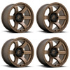 Set 4 Fuel D768 Rush 18x9 6x5.5 Matte Bronze Wheels 18" -12mm Rims