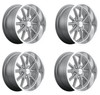 Set 4 US Mag U111 Rambler 20x10.5 5x5 Matte Gunmetal Machined Wheels 20" 20mm