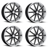 Set 4 US Mag U117 Rambler 20x10.5 5x5 Gloss Black Milled Wheels 20" 20mm
