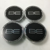 Set 4 Breyton Snap In Wheel Center Hub Caps Black w/ Chrome C-J97 2.75" BRE12