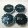 Set 4 Breyton Snap In Wheel Center Hub Caps Black w/ Chrome C-J97 2.75" BRE12