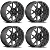 Set 4 18" Konig 56MG Ampliform Dark Metallic Graphite 18x8.5 Wheels 5x112 43mm