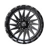 24" TIS 547BM Gloss Black Milled 24x14 Wheel 8x6.5 -76mm For Chevy GMC Ram Ford