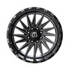22" TIS 547BM Gloss Black Milled 22x12 Wheel 8x6.5 -44mm For Chevy GMC Ram Ford