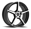 16" Motiv 433MB Blade 16x7.5 5x4.5 Gloss Black Machined Face Wheel 40mm Rim