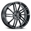 18" Platinum 463BK Valor 18x8 5x100 Gloss Black Diamond Cut Accents 35mm Wheel