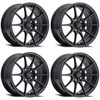 Set 4 15" Advanti Racing 79B Storm S1  15x7 Matte Black Wheels 4x100 Rims +35mm