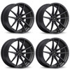Set 4 20" Konig 37B Oversteer Gloss Black 20x8.5 Wheels 5x4.5 45mm Street Wheels