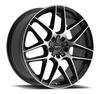 Set 4 17" Motiv 435MB Foil Black Machined 17x7.5 Wheels 5x4.50 5x120 Rim +40mm