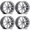 Set 4 19" Advanti Racing 80S Hybris 19x8.5 5x112 Silver Machined Wheels 35mm