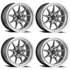Set 4 18" Konig 105M Countergram 18x8.5 5x108 Hyper Chrome w/Machined Lip 43mm