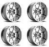 Set 4 18" Gear Off Road 762C Pivot  18x9 Wheels 5x5.00 +10mm
