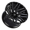 22" TIS 554BM 22x10 6x135 6x5.5 Gloss Black w/ Milled Accents Wheel -19mm Rim