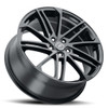 17" Platinum 463BK Valor 17x8 5x112 Gloss Black Diamond Cut Accents 40mm Wheel