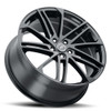 20" Platinum 463BK Valor 20x8.5 5x115 Gloss Black Diamond Cut Accents Wheel 35mm