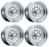 Set 4 15" Pacer 162M Aluminum Mod 15X7 5x4.5 Machined Finish Wheels -7mm Rims