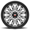 Set 4 18" Mamba 593MB M21 18X9 8x6.5 Gloss Black Machined Face Wheels 0mm Rims