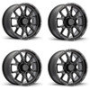 Set 4 16" Mamba 591B M19 16x8 5x5 Matte Black Wheels 6mm Truck Rims