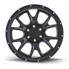 Set 4 16" Mamba 591B M19 16x8 5x5 Matte Black Wheels 6mm Truck Rims